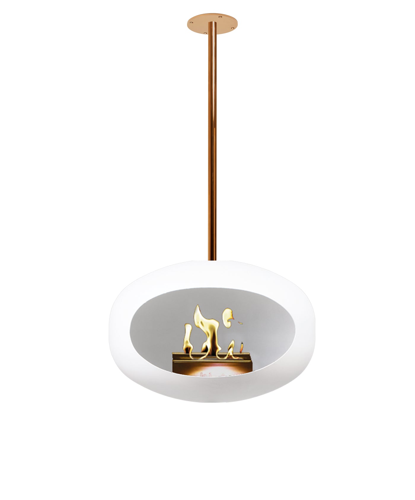 LE FEU SKY Bio fireplace White Rose Gold Collection