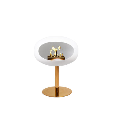LE FEU Ground Steel Bio fireplace White 50cm Rose Gold Collection